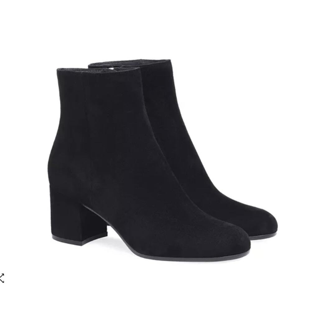 Gianvito Rossi 'Margaux' Black Suede Leather Round Toe Ankle Boots Size 6